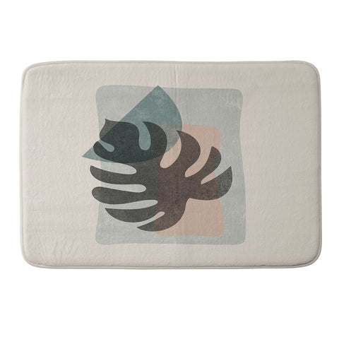 DreamPrintDesigns Abstract Leaf Art Memory Foam Bath Mat